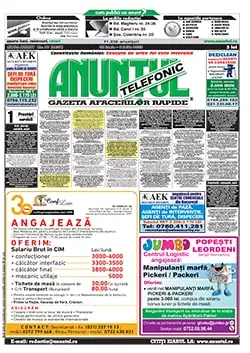 mare publicitate ziarul Anuntul Telefonic