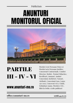 publica citatie monitorul oficial